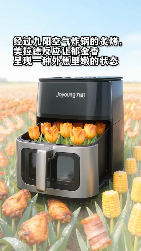 空气炸锅 · 春日郁金香 · 视频实际画面